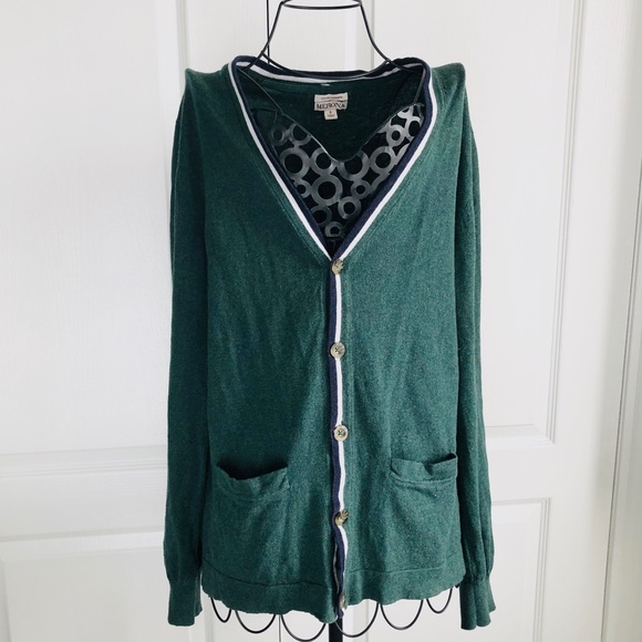 2/$25 ⚡️✨ Vintage Merona Green Cashmere Cardigan Small - Picture 2 of 4